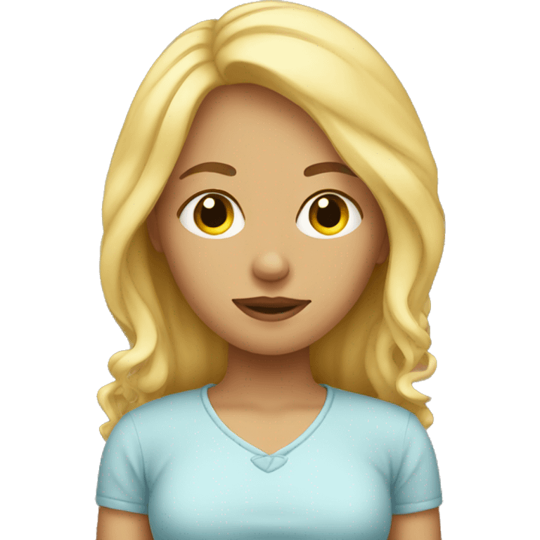 Sleep girl blonde emoji