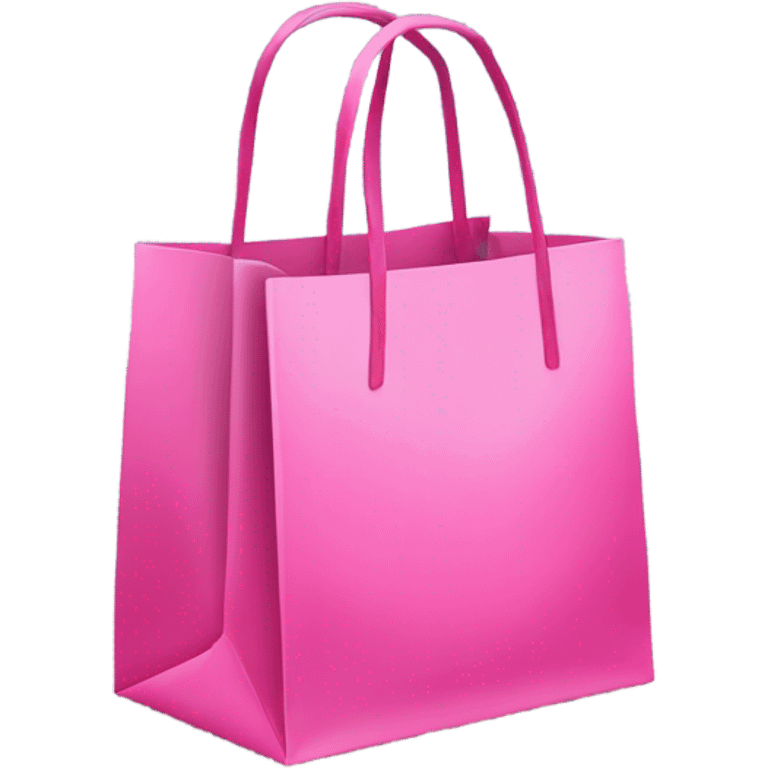 Pink shopping bag with handles and bow emoji