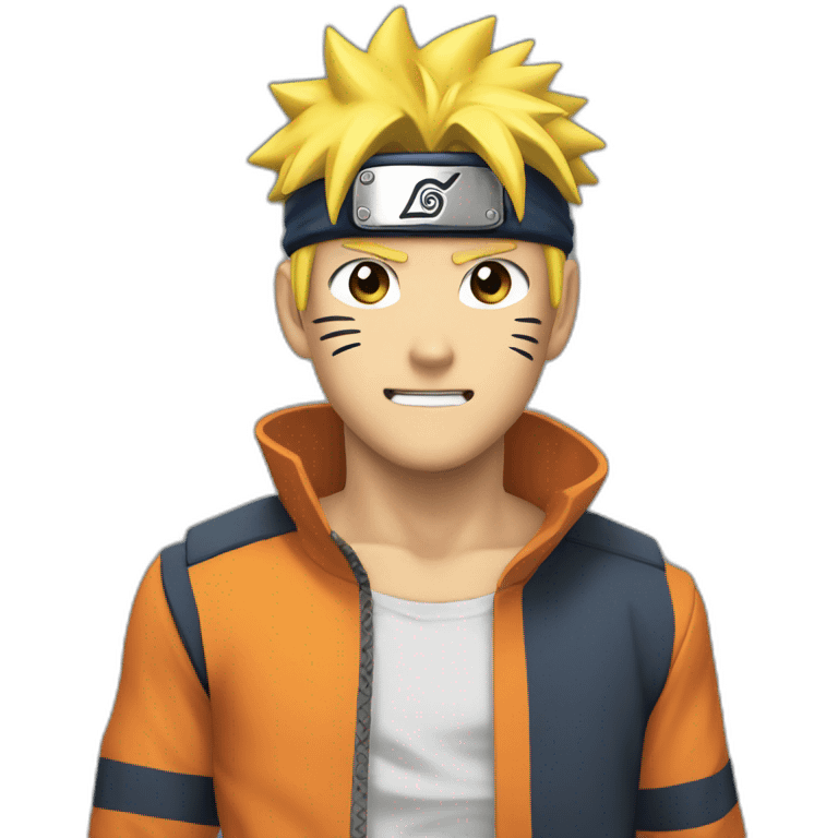 Naruto qui conduit une porche emoji