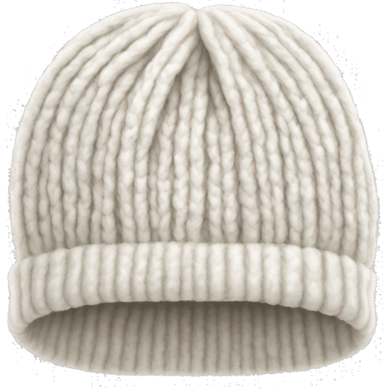 white knitted wool cap piece of clothing emoji