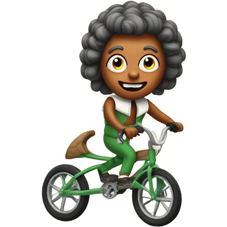 Oompa Loompa on a bike emoji