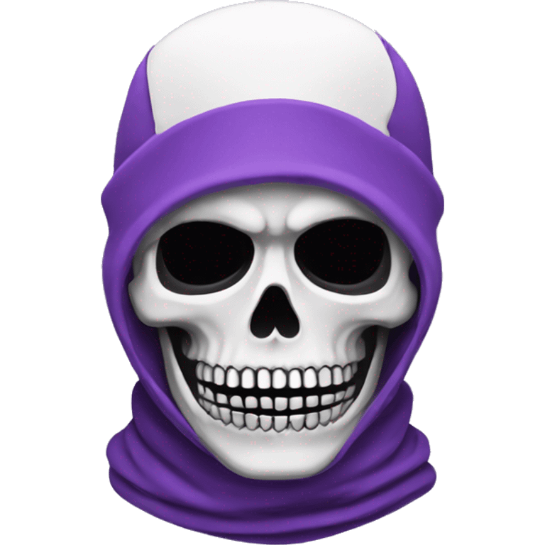 puple skeleton with balaclava emoji