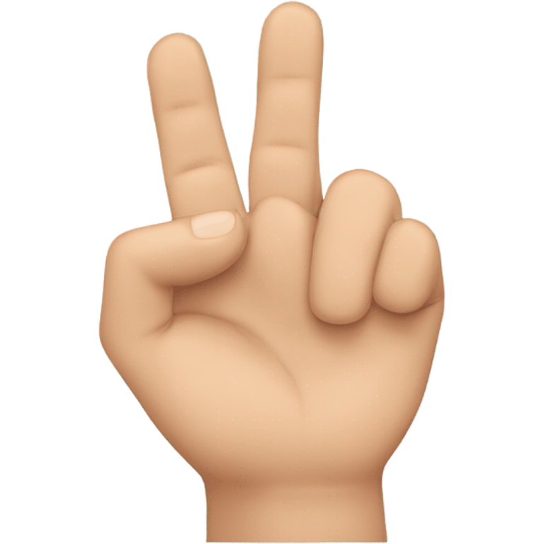 hand emoji but the thumb, index and middle finger are extended while the others are retracted emoji