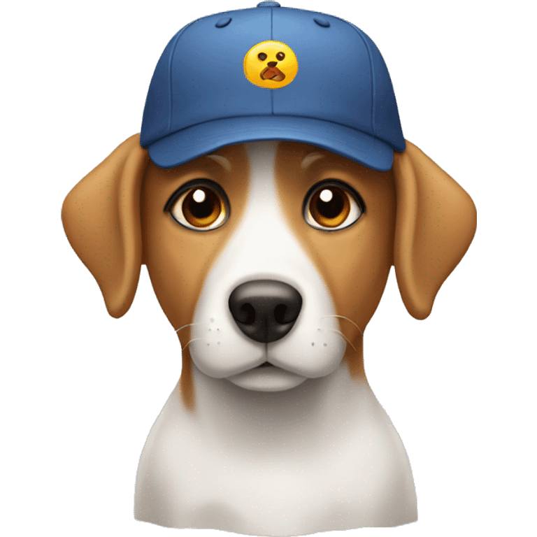 Dog wearing a cap emoji