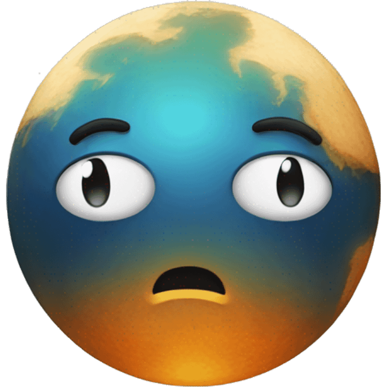 sad planet cause of overheating emoji