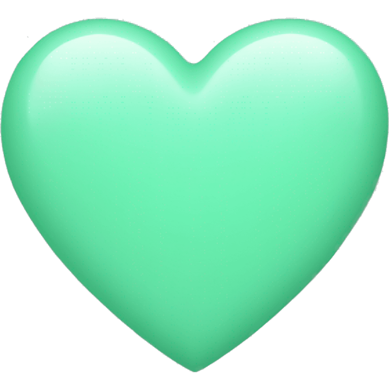 Mint green heart emoji