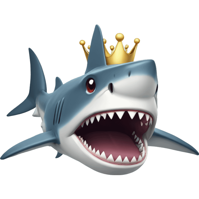 Shark with crown emoji