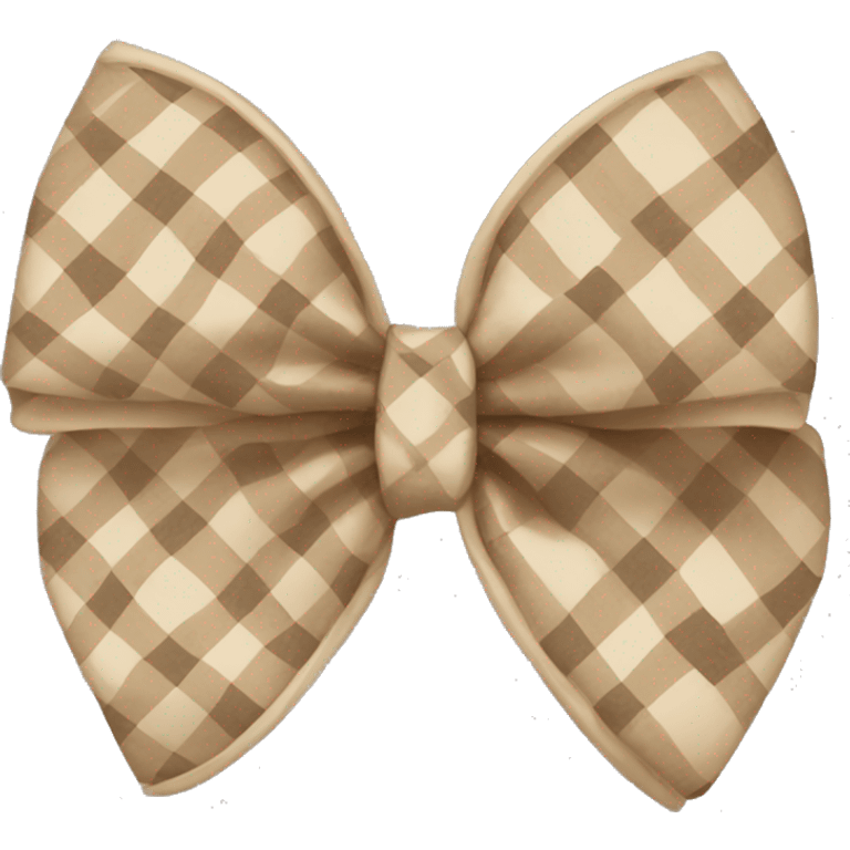 beige plaid bow emoji