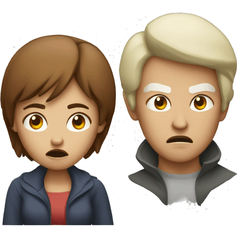 angry person with woman emoji