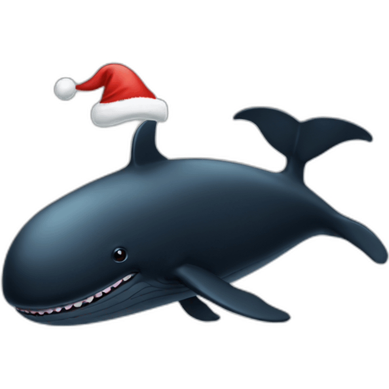 christmas black whale emoji