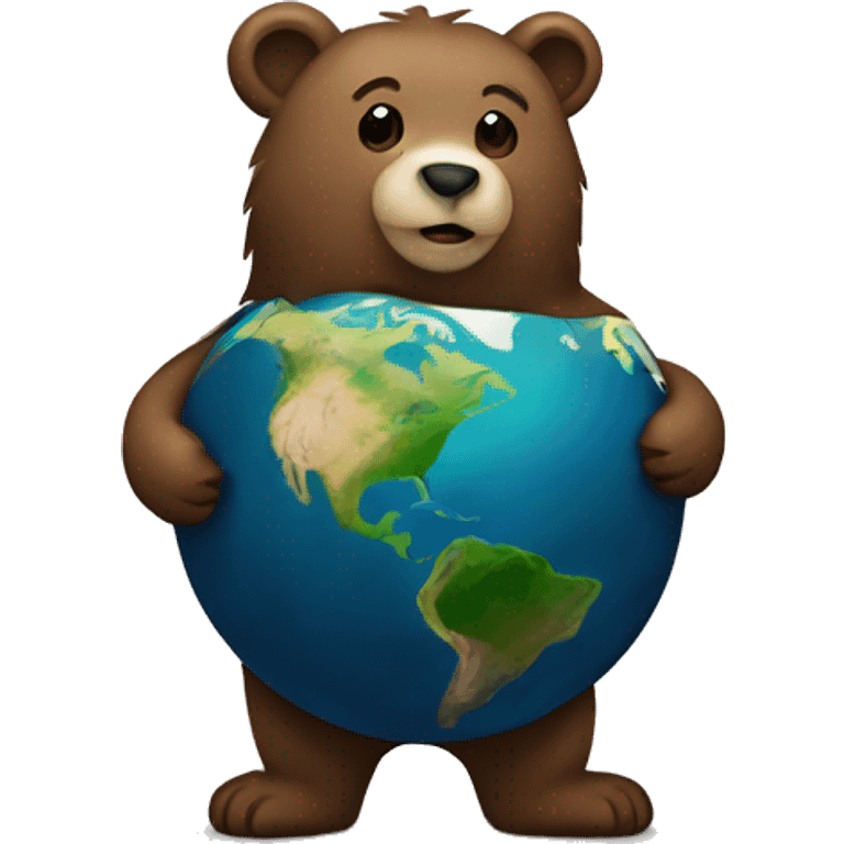 bear hugging earth emoji