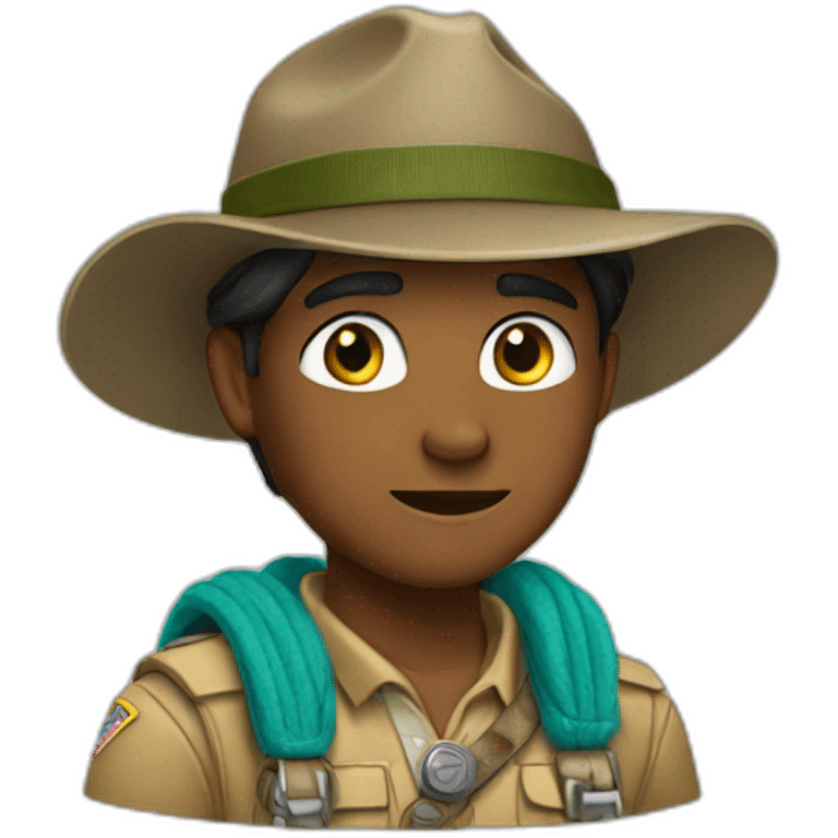 Scout avec un bandana emoji