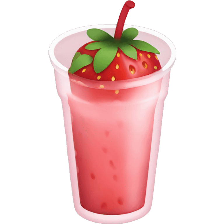 strawberry boba emoji