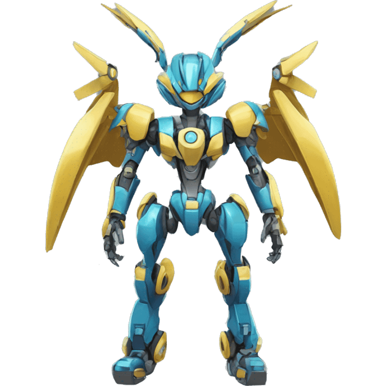 a futuristic mechanical Pokémon-Medabot-Dragon full body emoji