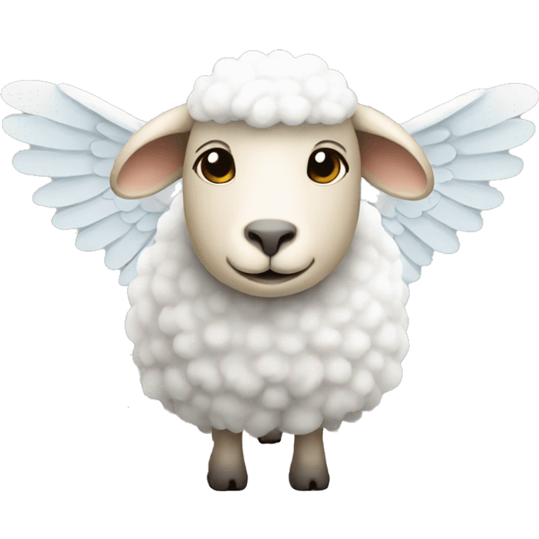 Sheep with angel wing emoji