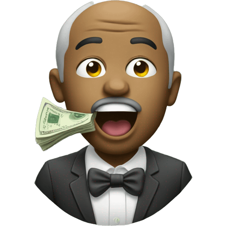 man licking money emoji emoji