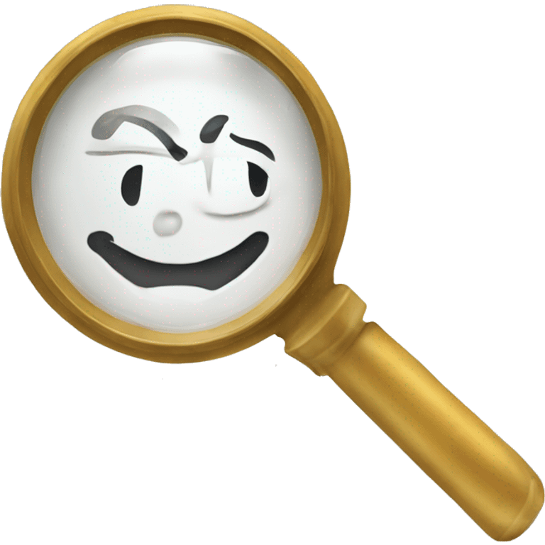 magnifying glass with a discount label emoji