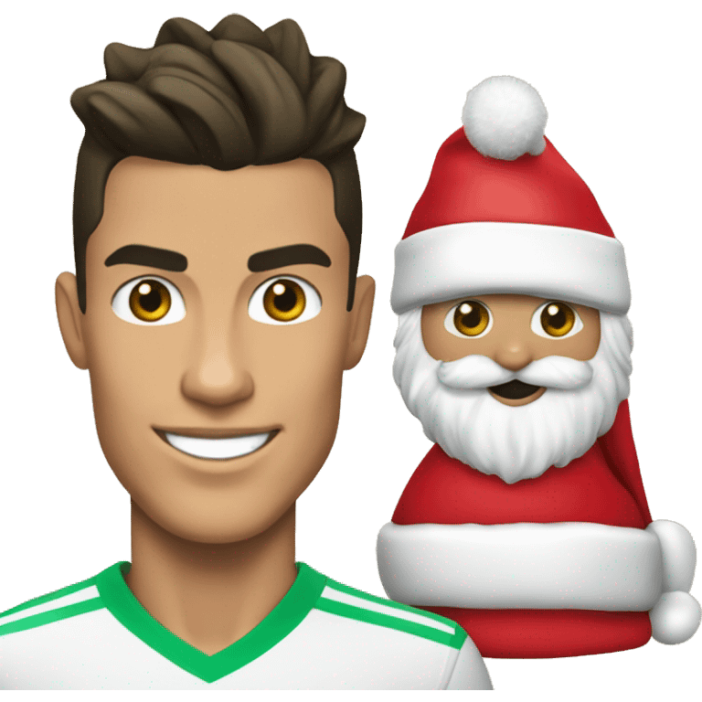 cristiano ronaldo with santa hat emoji