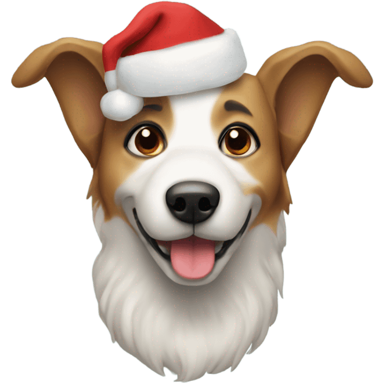 Christmas dog emoji