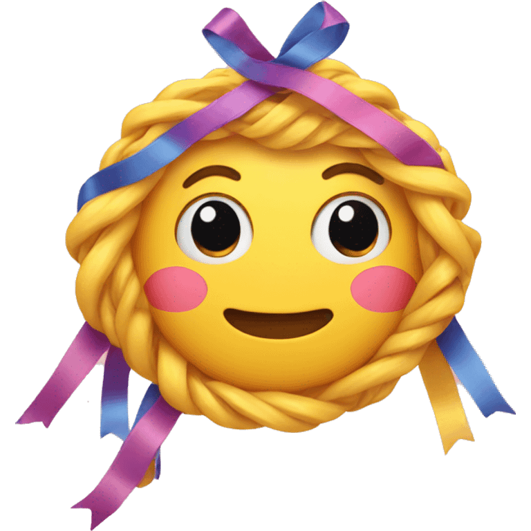 A cute emoji with many ribbons emoji