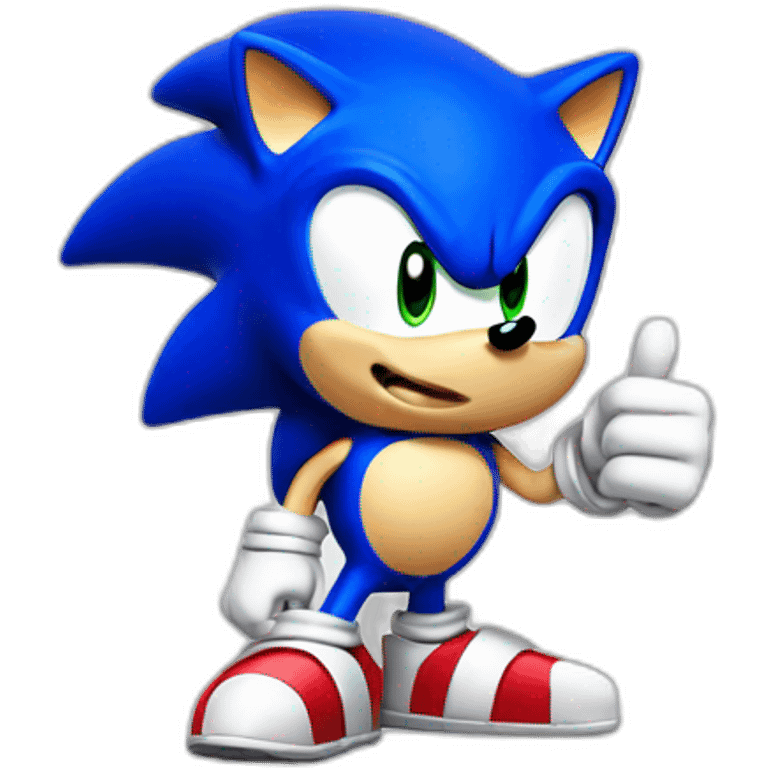 Sonic the hedgehog giving a thumbs up emoji