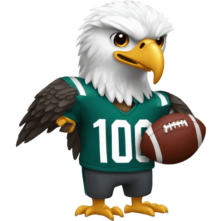 Eagle playing football emoji