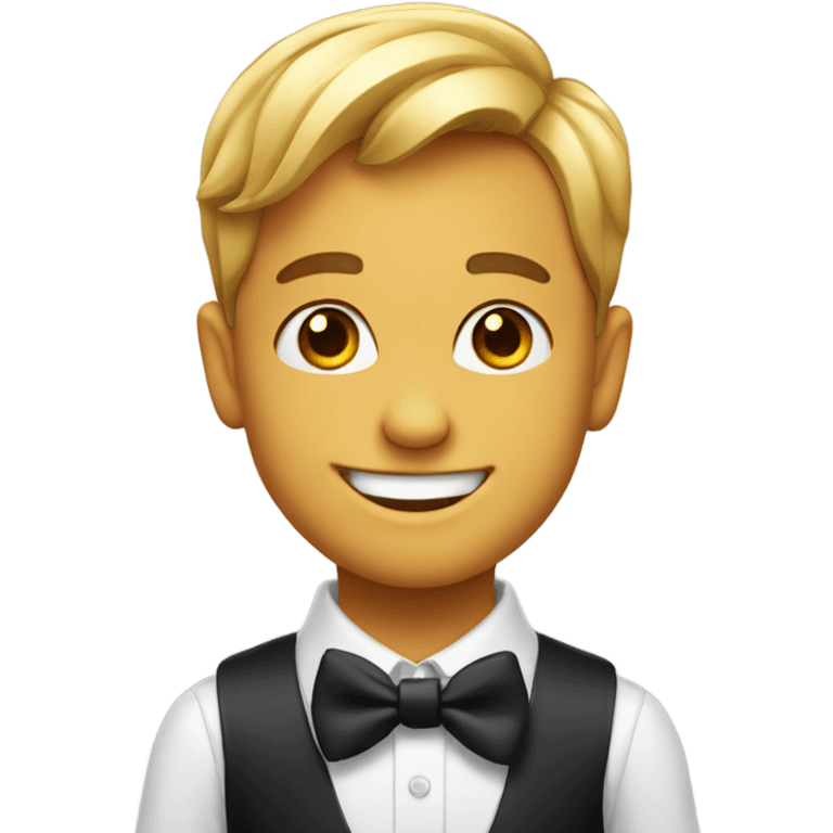 smiling boy in bowtie emoji