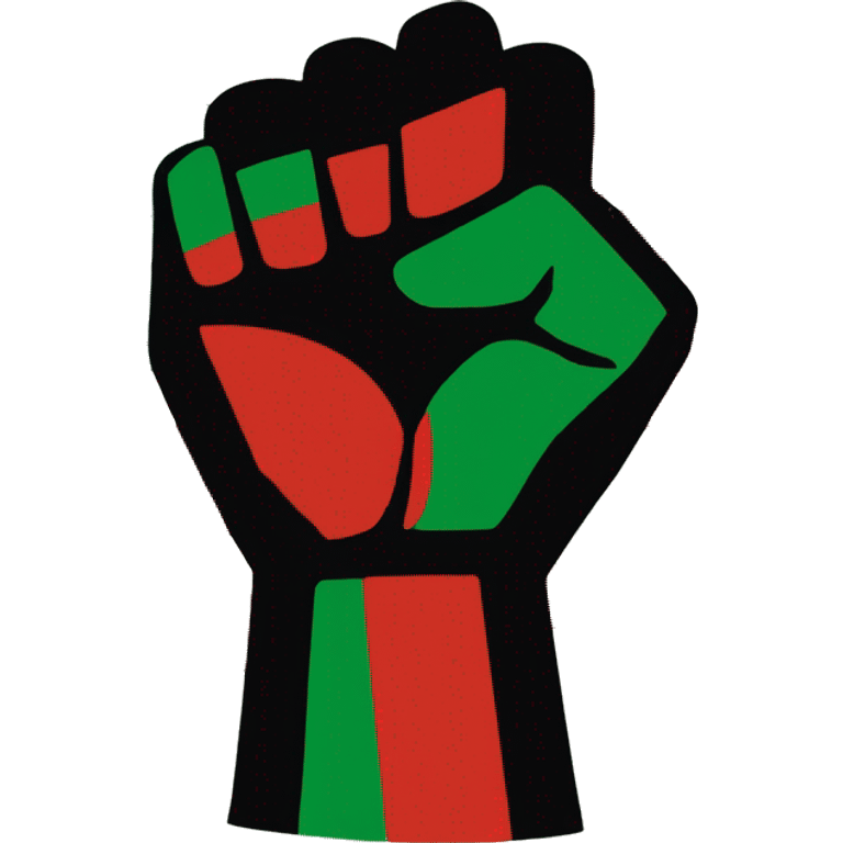 Power Fist “Black” and Flag “Red and Black and Green” - Juneteenth - “Freedom is NOT free! It Has a Cost!” emoji