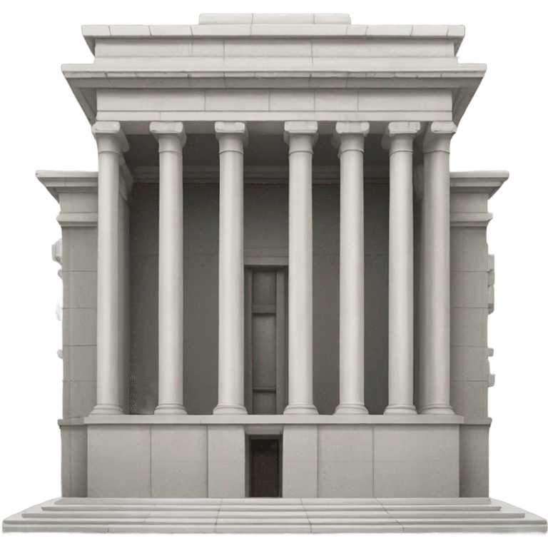 Brutalist neoclassical building  emoji