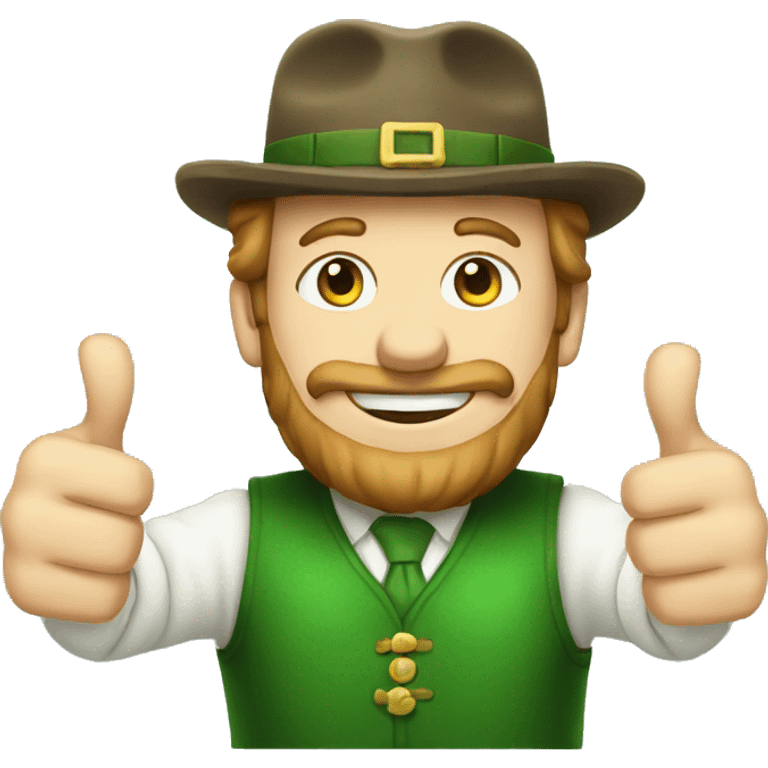 Irishman shows thumbs up emoji