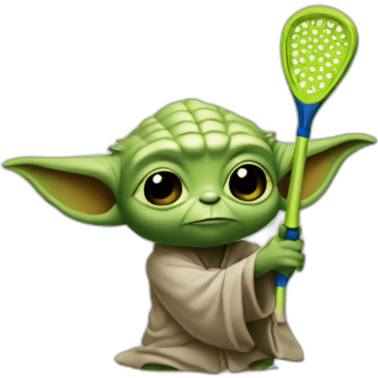 Yoda con una raqueta de padel emoji