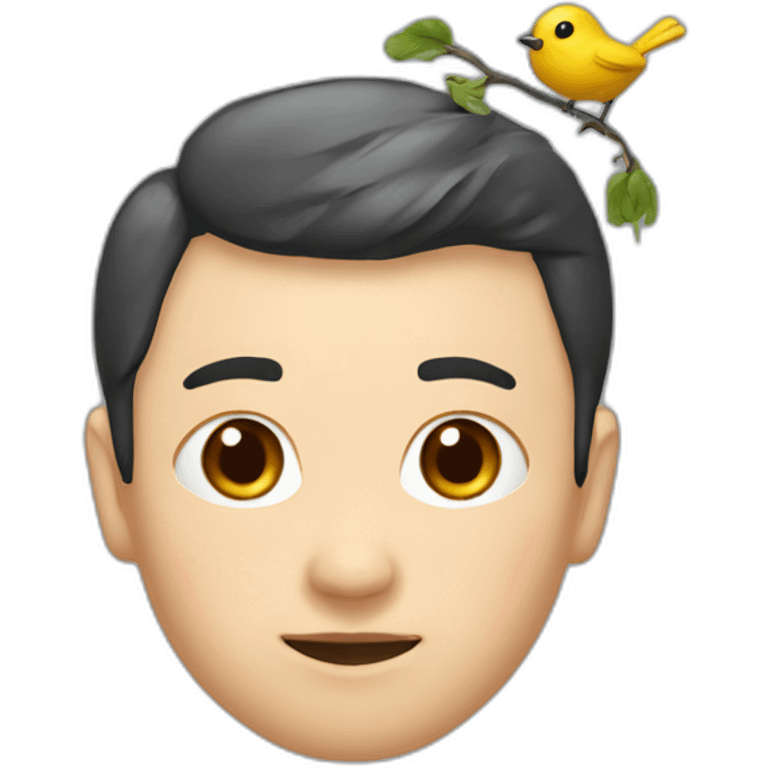 Xi jing ping with bird poop on head emoji