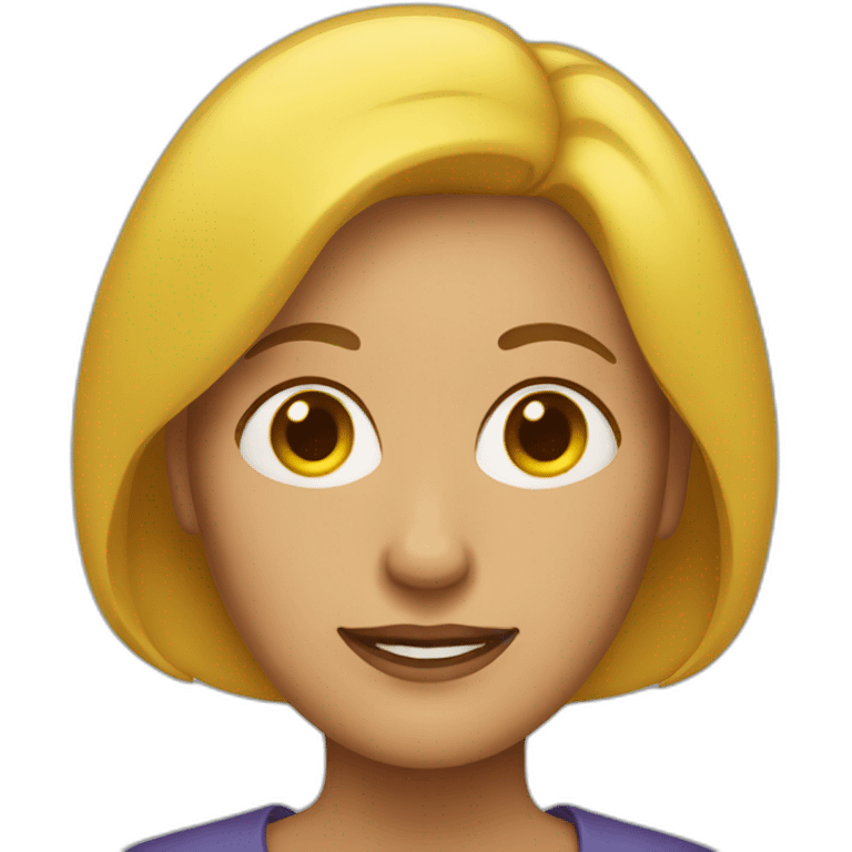 middle age yellow woman emoji