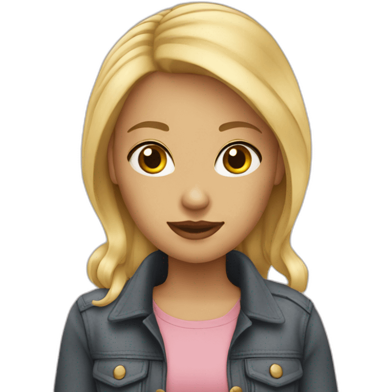 Fille blonde emoji