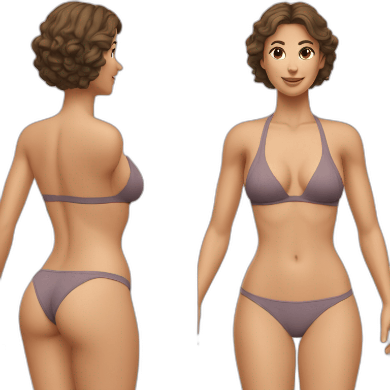 soft-fit Caucasian woman bikini (beach body) bed emoji