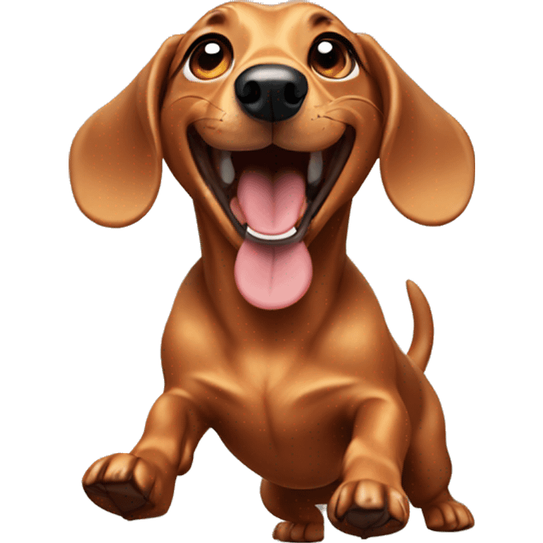 Excited dachshund  emoji