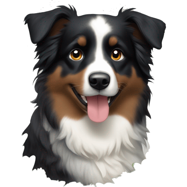 Plant garland Small black australian shepherd dog emoji