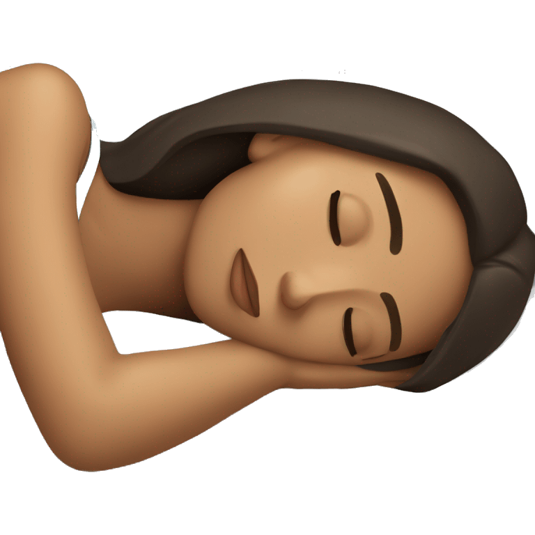 Brunette girl sleeping emoji