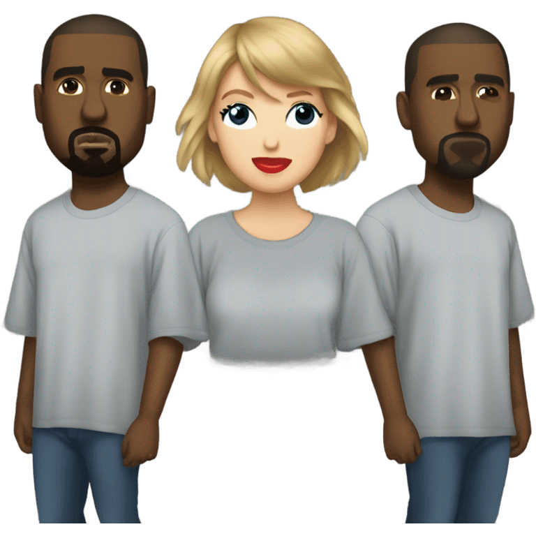 Kanye west with a taylor swift shirt emoji