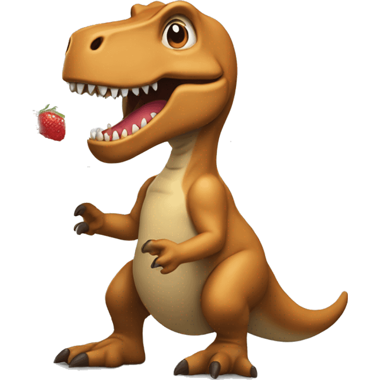 Trex eating a Madeline  emoji