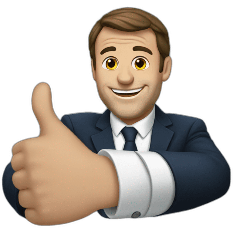 Macron thumbs up emoji