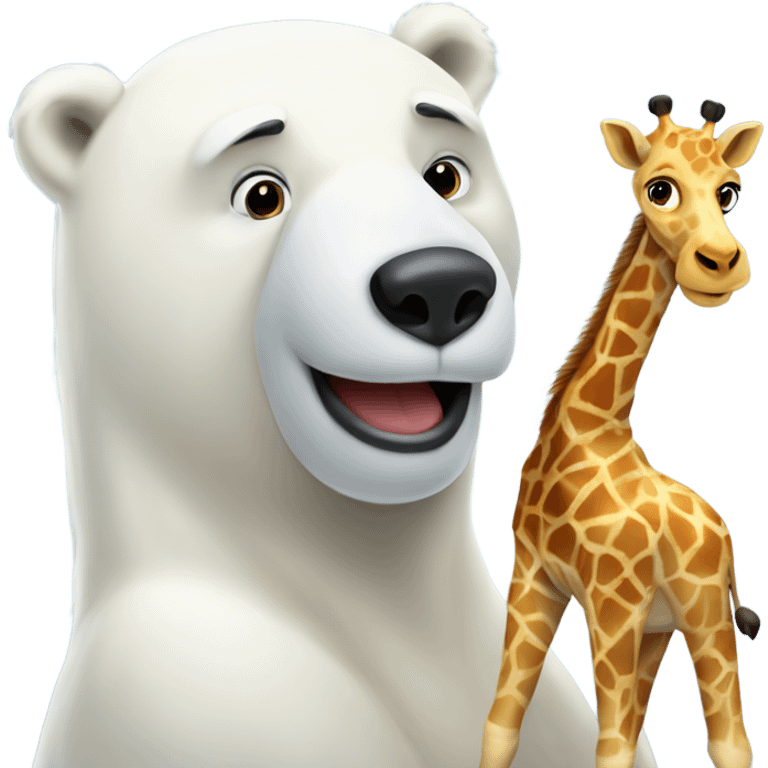 Polar bear and giraffe emoji