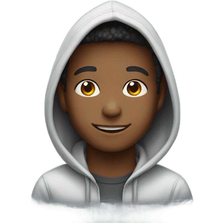 smiling boy in hoodie emoji