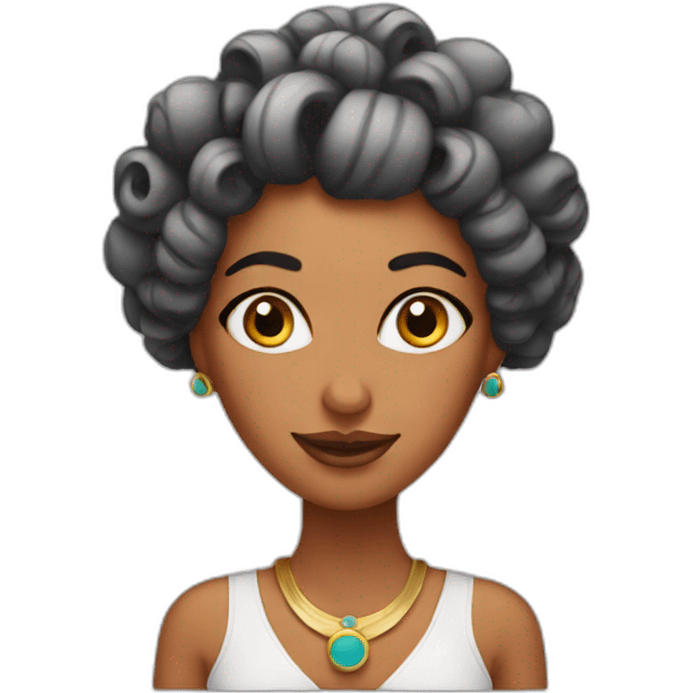 woman with curlers in egypt emoji