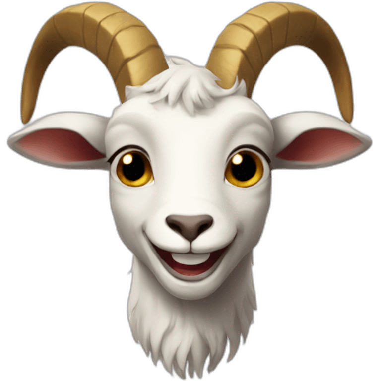 satanic goat smiling emoji