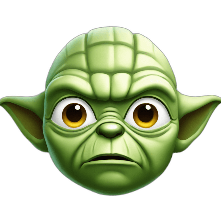 yoda face cartoon angry emoji