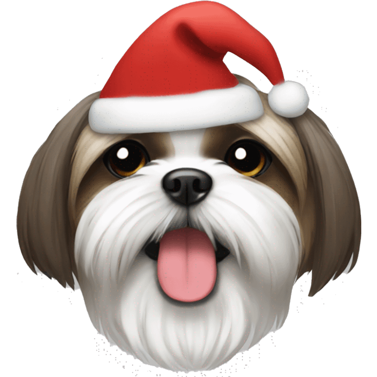 Christmas Shi tzu emoji