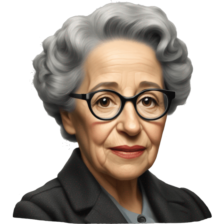 portrait of old hannah arendt emoji