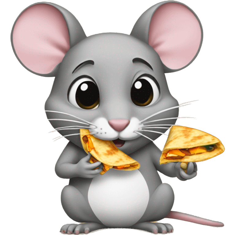 rat eating quesadillas emoji