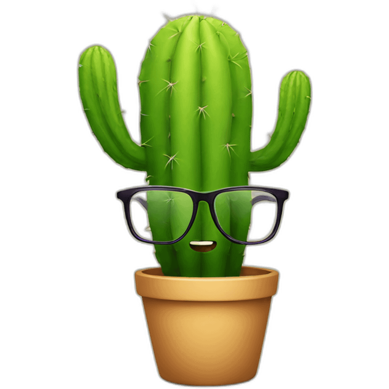 cactus with glasses emoji